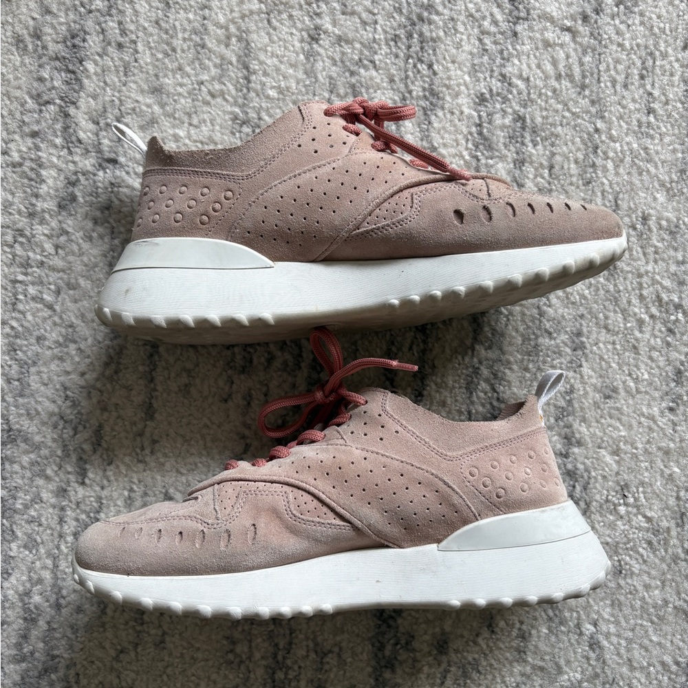 TOD'S Pink Suede Sneakers